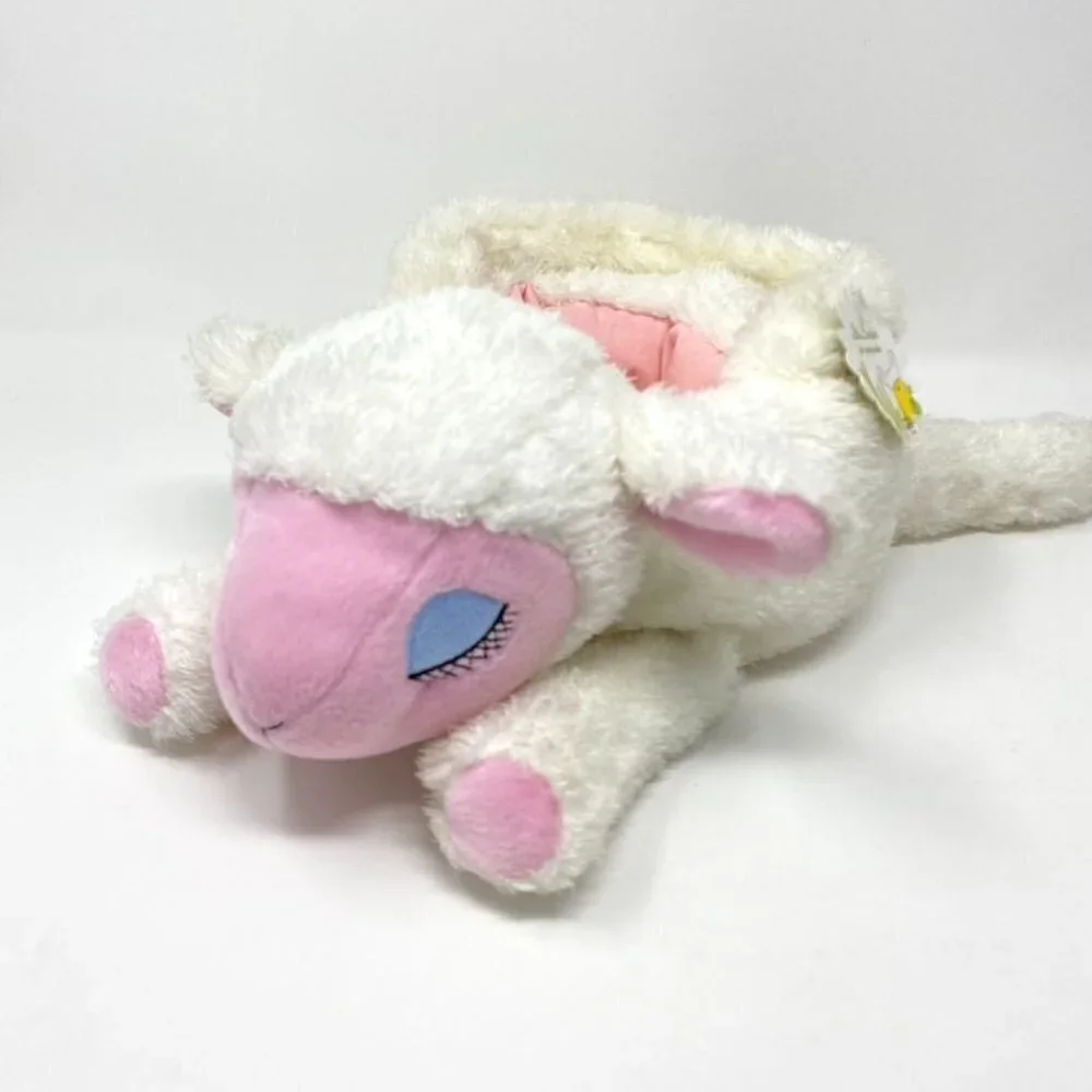 Vintage NWT Target 2003 Plush White Pink Lamb Easter Basket